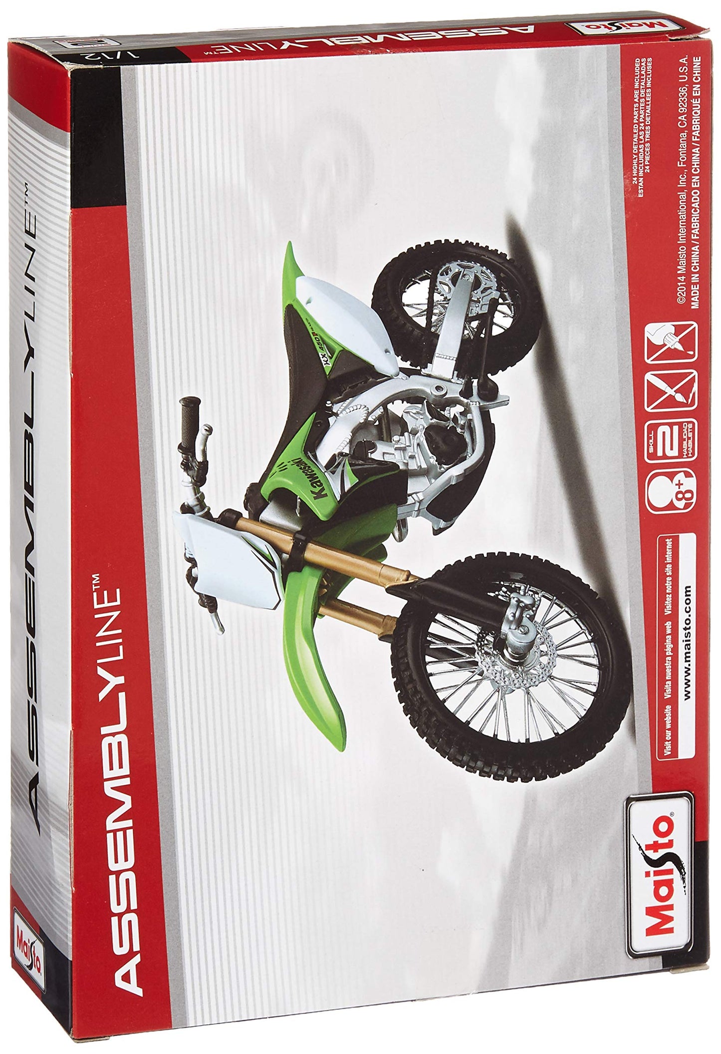 Maisto 1:12 Kawasaki KX 450F Die-Cast Model Kit (Colors May Vary)