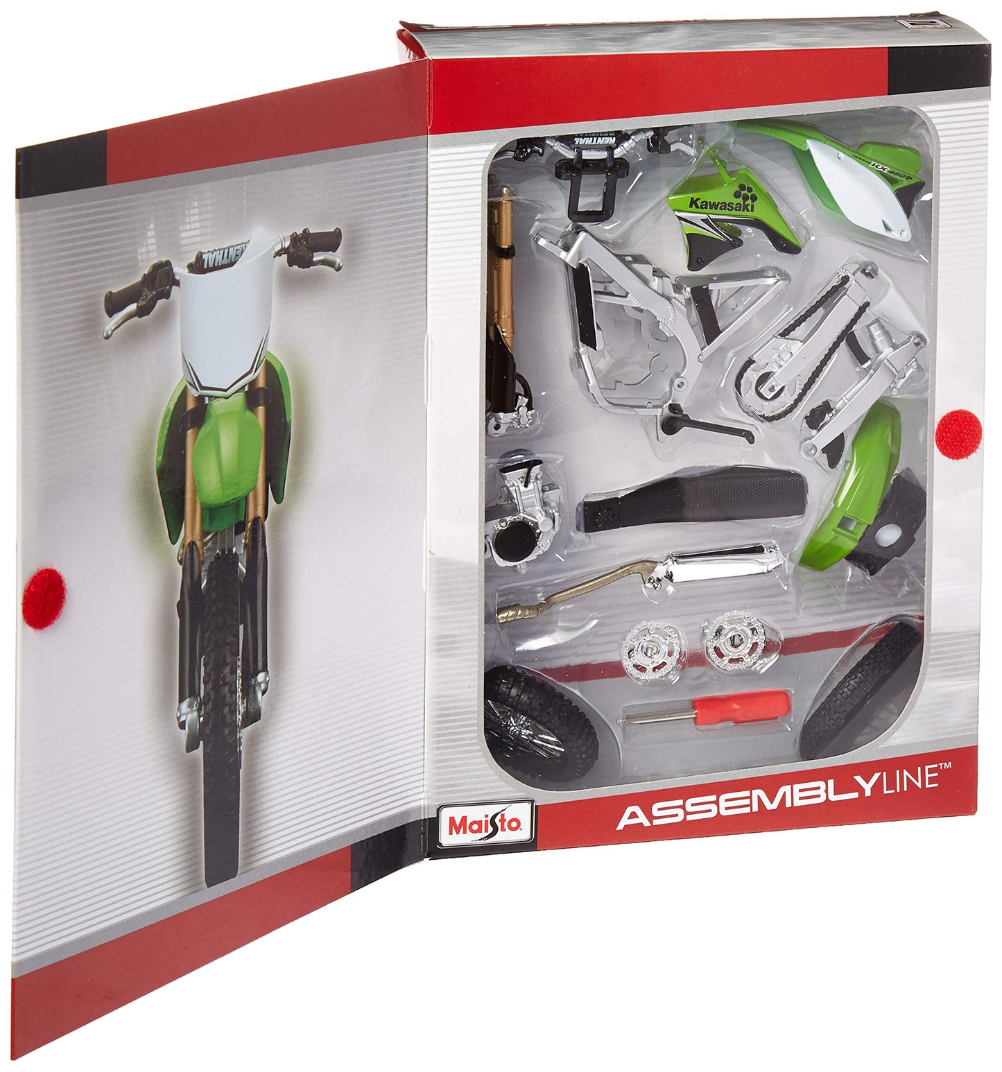 Maisto 1:12 Kawasaki KX 450F Die-Cast Model Kit (Colors May Vary)