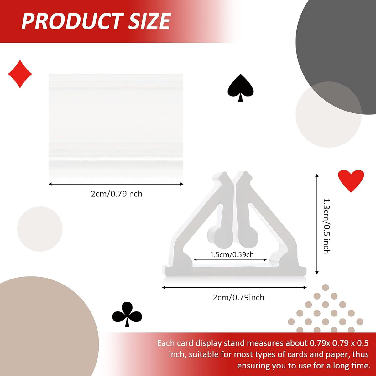 Maitys 24 Pcs Transparent Plastic Game Card Stands – Durable Triangle Stands for Board Games