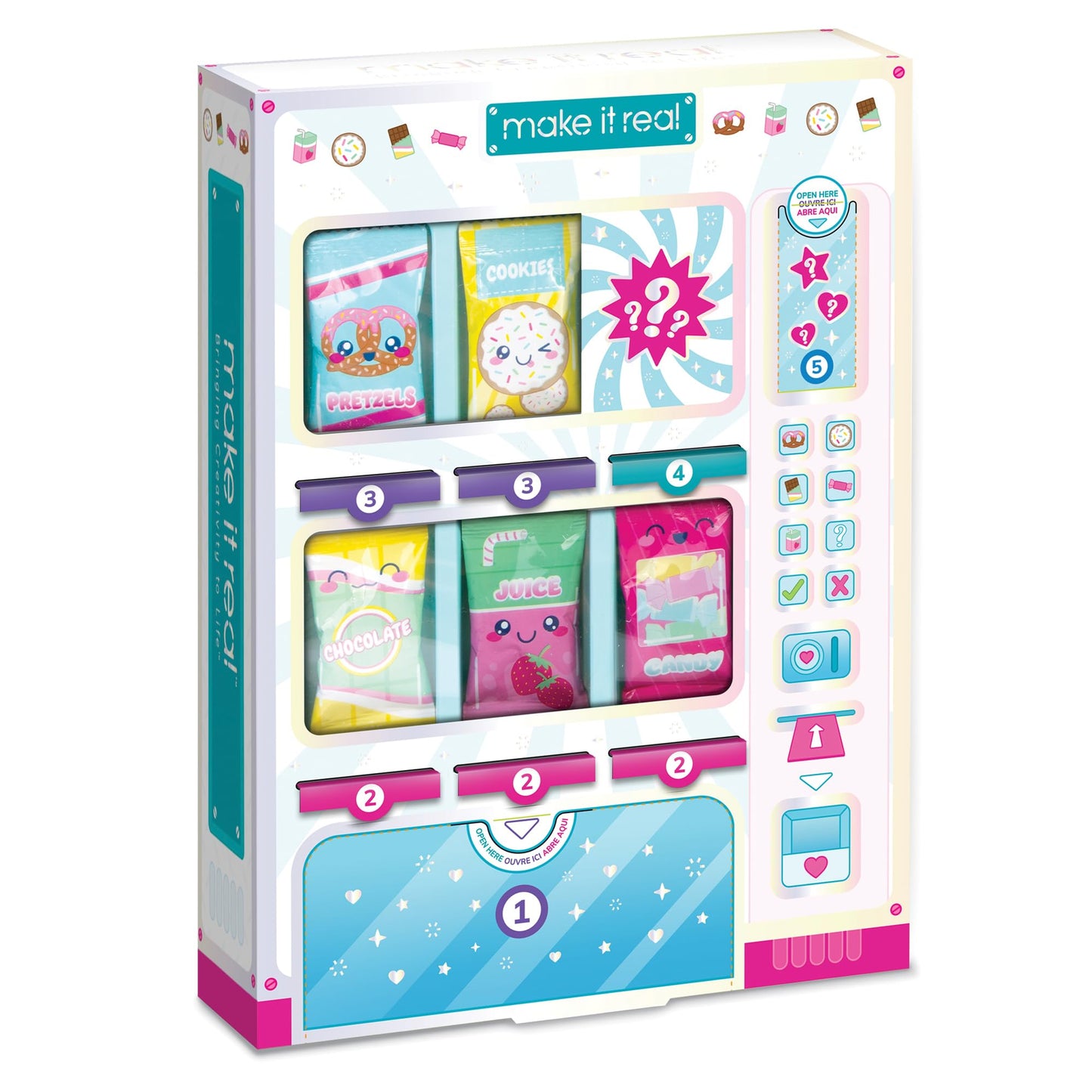 Make It Real: Snackers Bracelet Kit Vending Machine – Create 5 Snack-Themed Charm Bracelets for Girls 8+