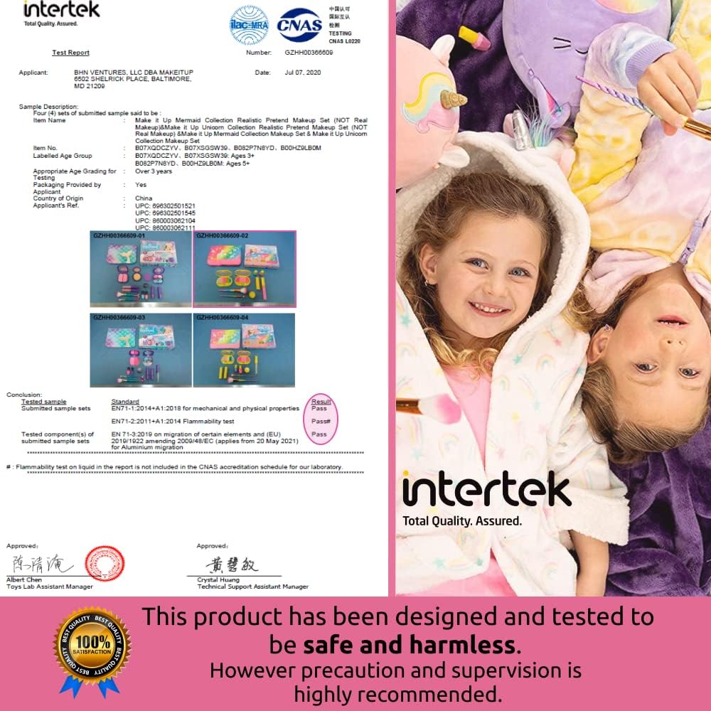 Make It Up Unicorn Pretend Play Kids Makeup Kit – Safe, Washable & Creative