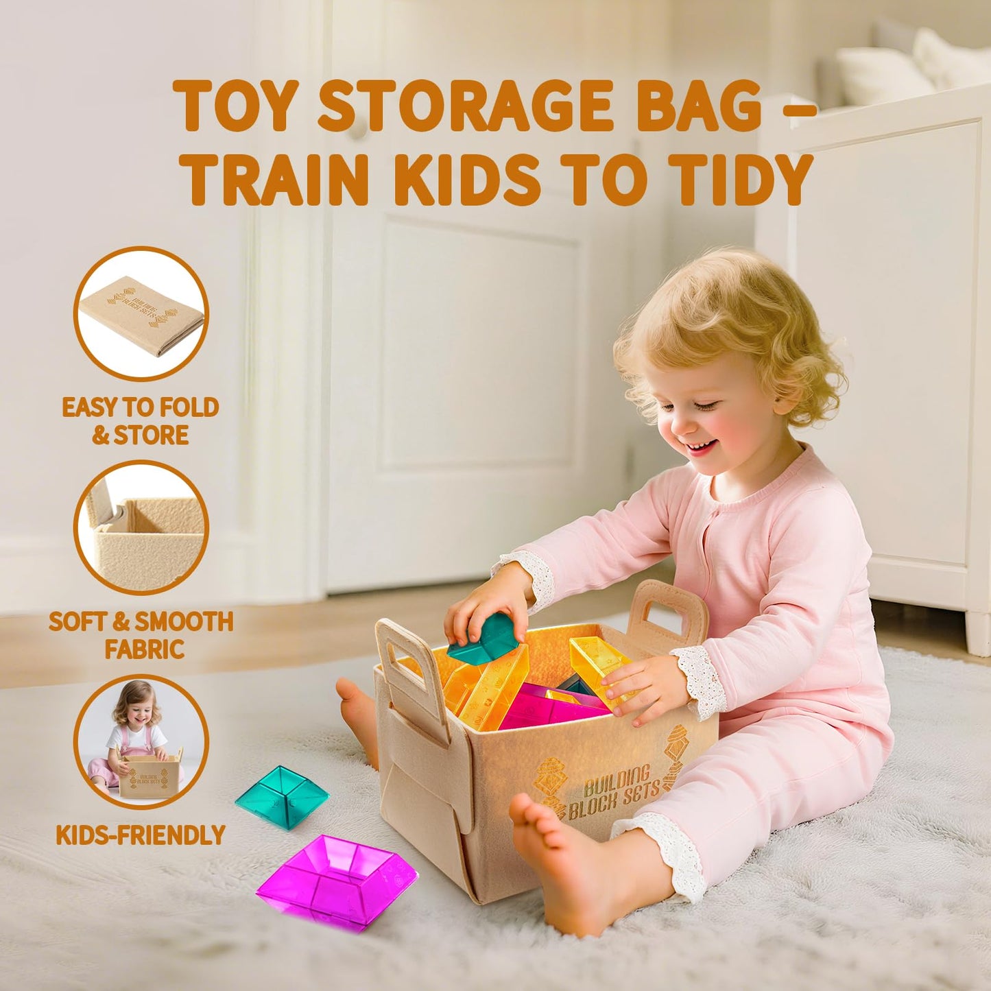 MAKE KIDS SMILE BUBBLE FUN Translucent 30-Piece Building Block Set for Light Table STEM Play