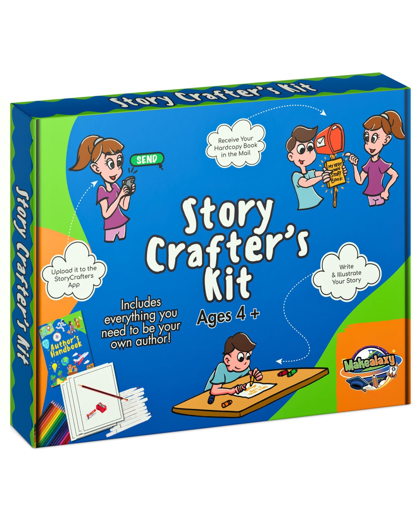 Story Crafters: Book Making Kit for Kids | Custom Hardcover Storybook + Audio