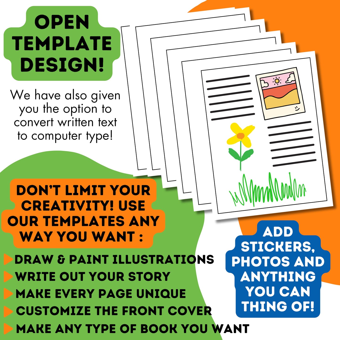Story Crafters: Book Making Kit for Kids | Custom Hardcover Storybook + Audio