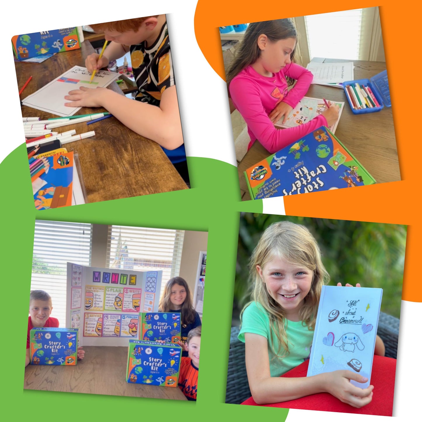 Story Crafters: Book Making Kit for Kids | Custom Hardcover Storybook + Audio