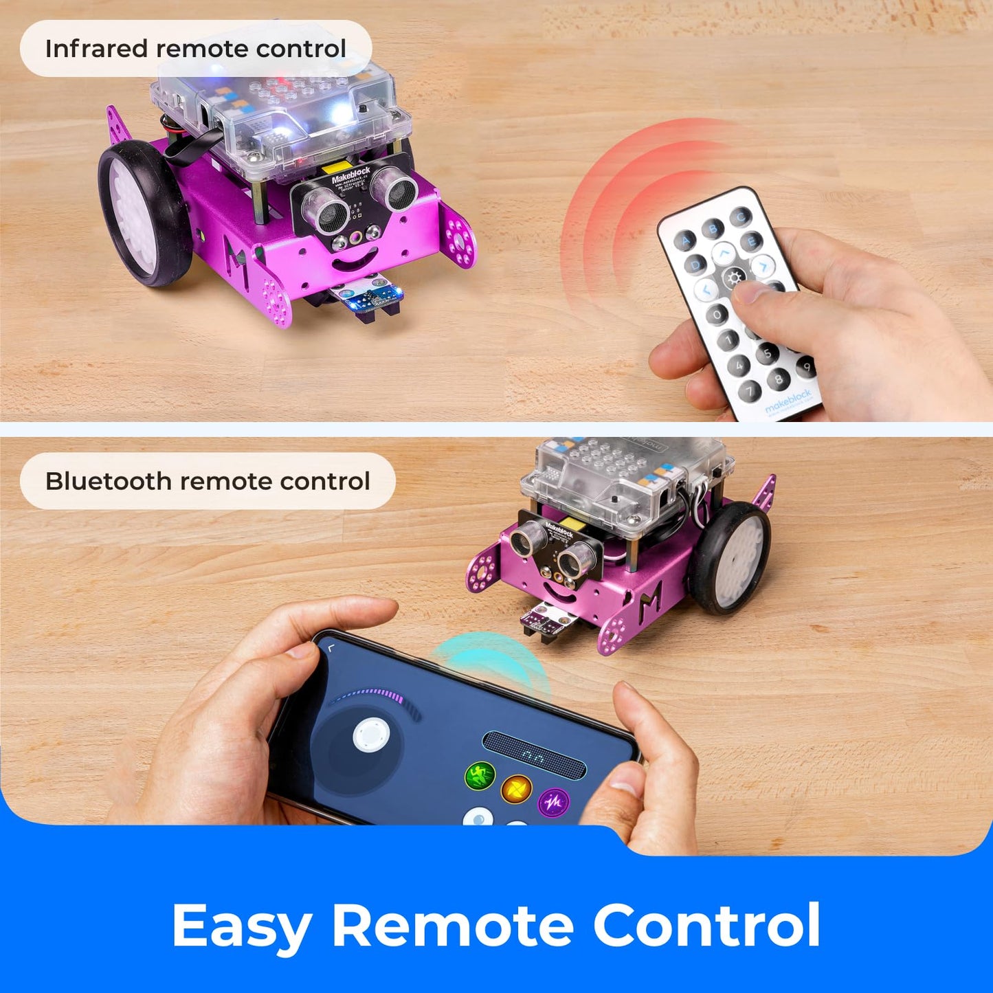 Makeblock mBot Robot Kit for Kids 8-12 — Learn Scratch & Arduino Coding (Pink)