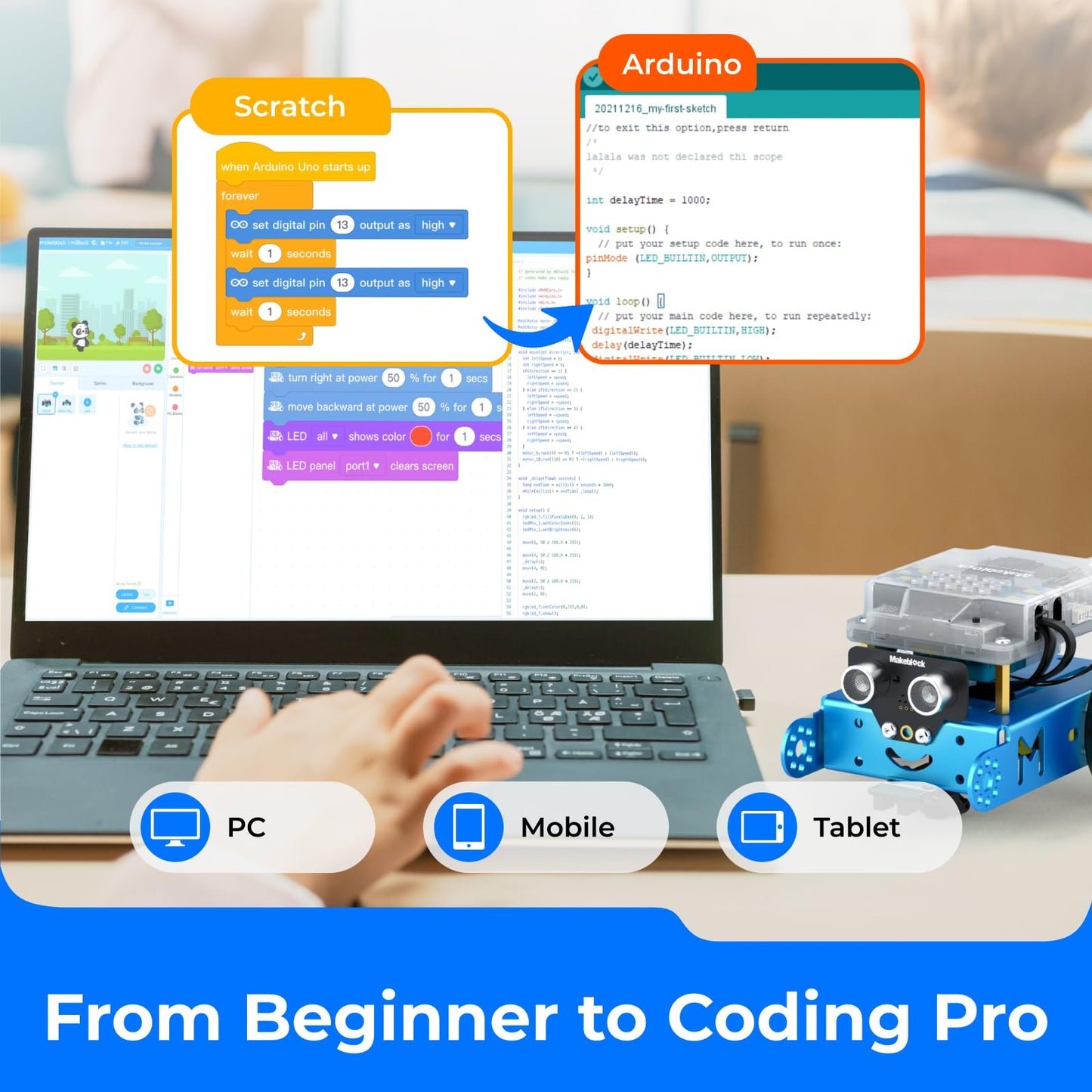 Makeblock mBot Robot Kit – Learn to Code with Scratch & Arduino for Kids Aged 8–12