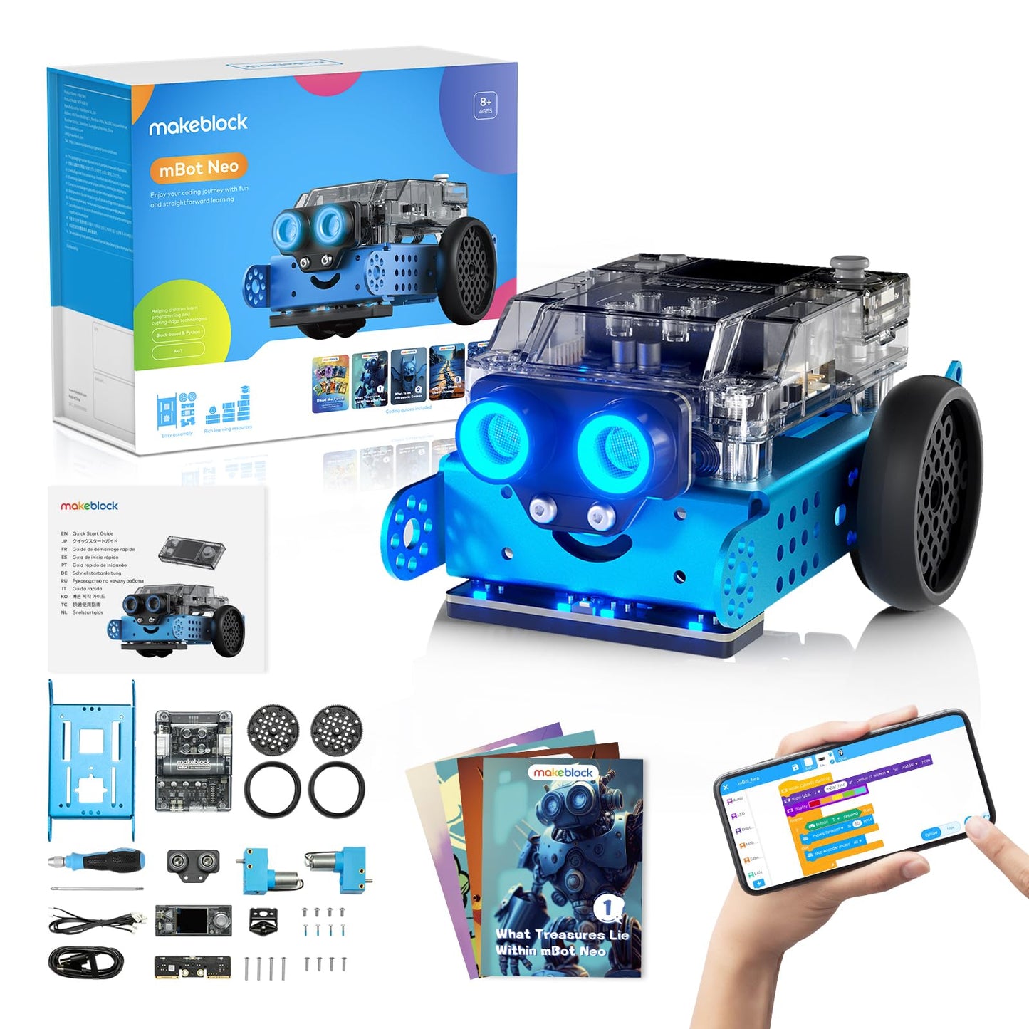 Makeblock mBot2 Coding Robot for Kids | AI & Scratch/Python Learning | STEM Robotics Kit (Ages 8-12)