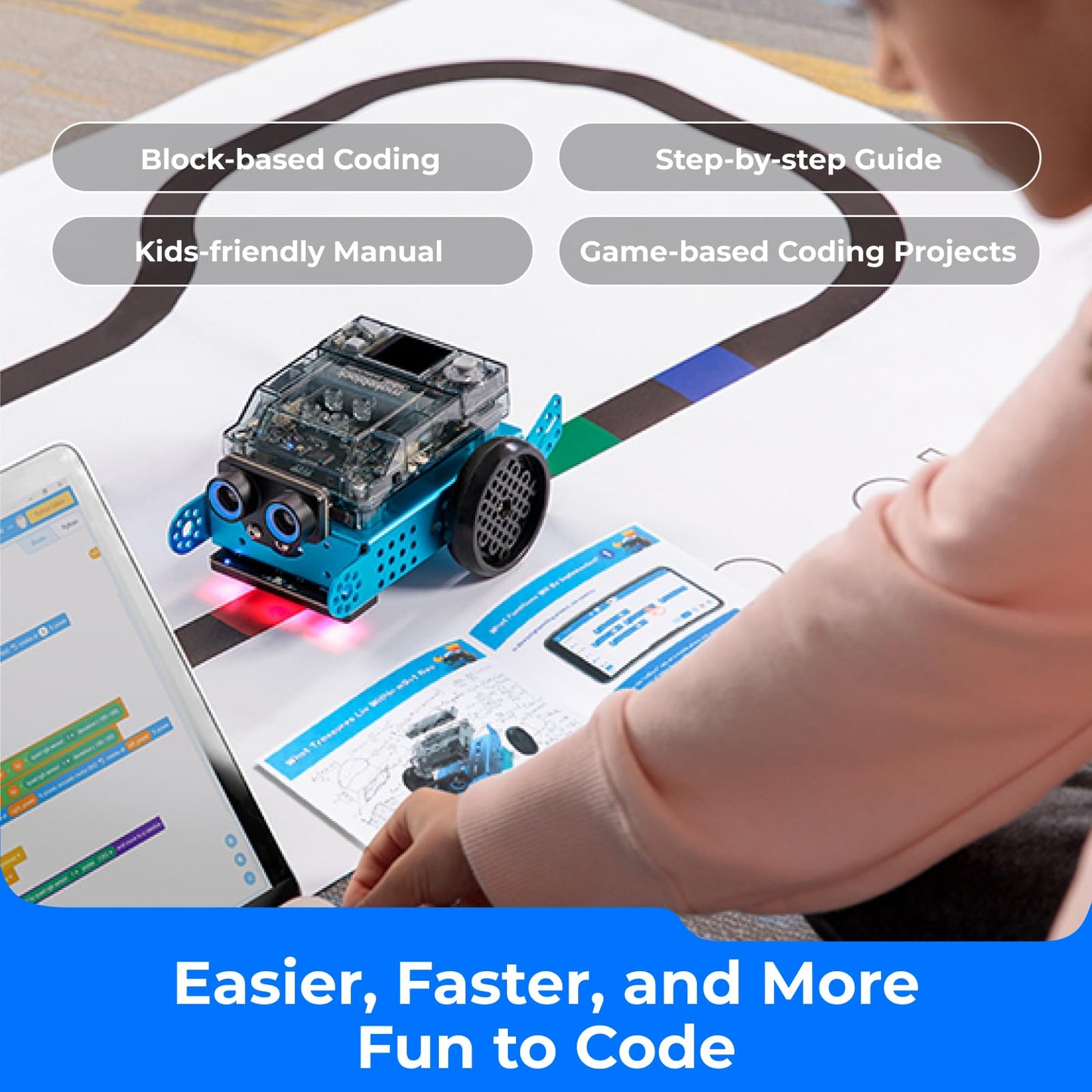 Makeblock mBot2 Coding Robot for Kids | AI & Scratch/Python Learning | STEM Robotics Kit (Ages 8-12)