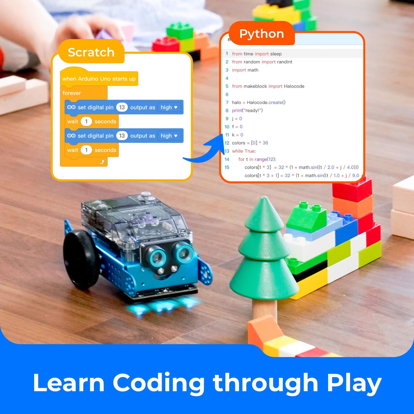 Makeblock mBot2 Coding Robot for Kids | AI & Scratch/Python Learning | STEM Robotics Kit (Ages 8-12)