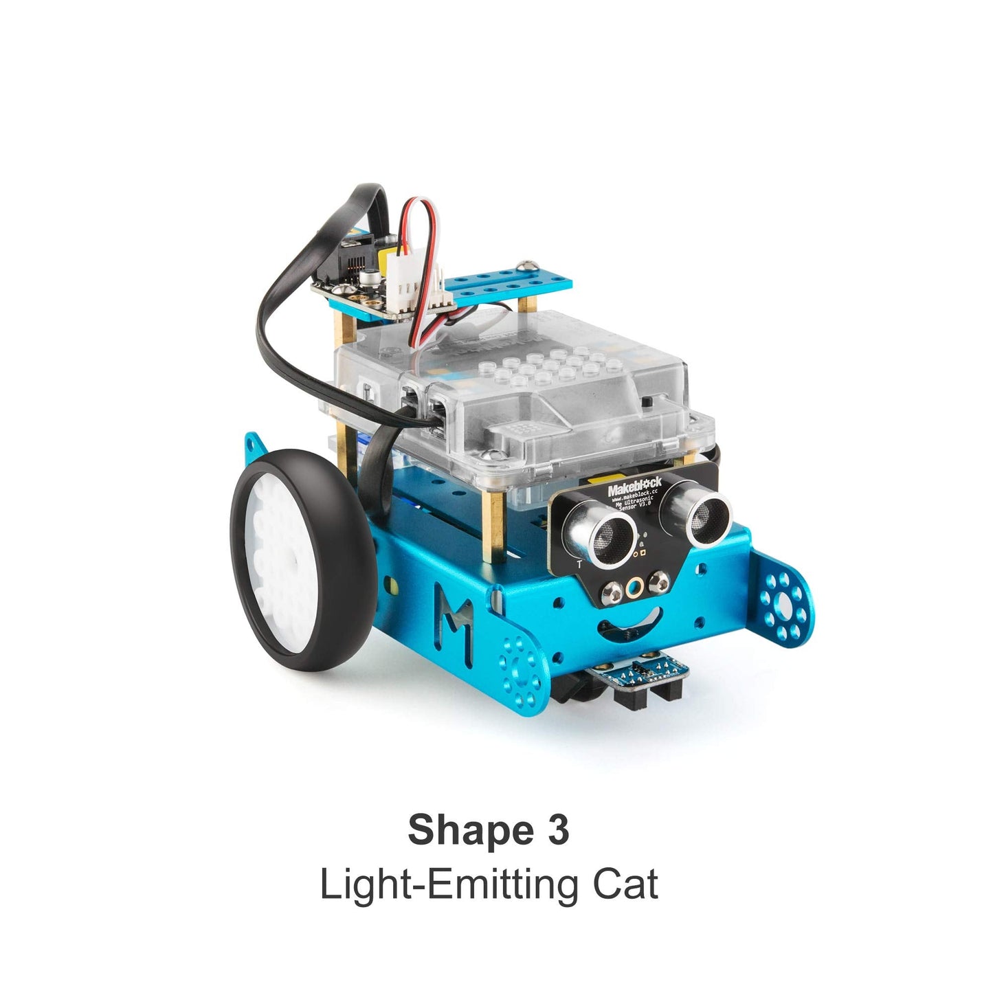 Makeblock Servo Pack: 3-in-1 Robot Add-on for mBot | Dancing, Head-Shaking, Light-Emitting Cat