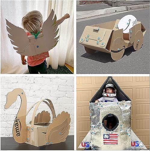 Makedo Discover: Upcycled Cardboard Construction Kit (126 Pieces) | STEM/STEAM Learning for Home & Classroom