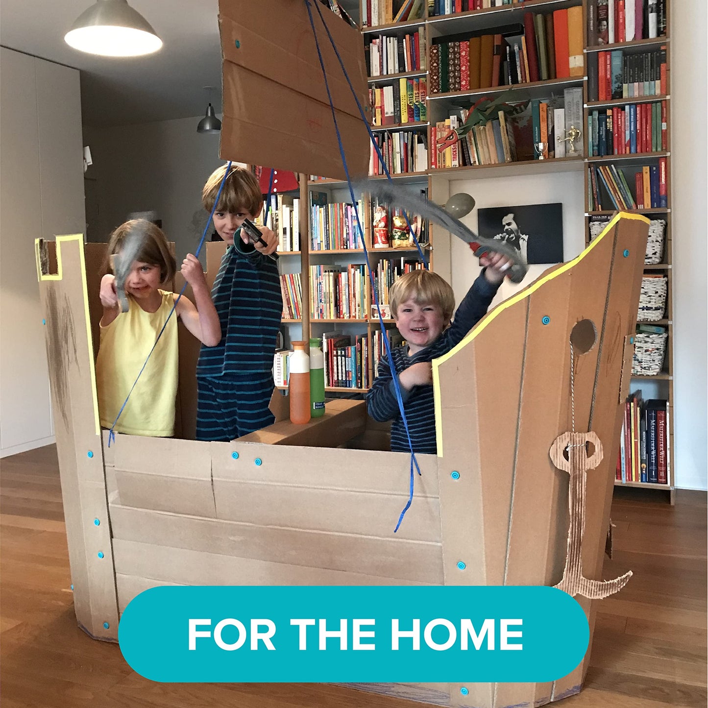 Makedo Explore | Upcycled Cardboard Construction Toolkit (50 Pieces) for STEM & STEAM Learning