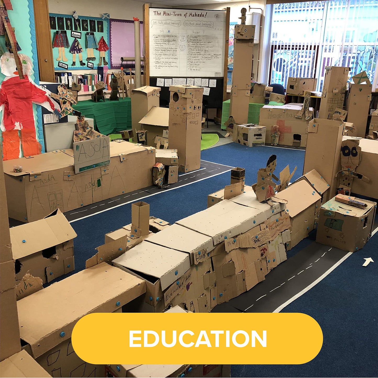 Makedo Invent – Upcycled Cardboard Construction Toolkit (360 Pieces) | STEM + STEAM Toys for Home & Classroom | Ages 5+