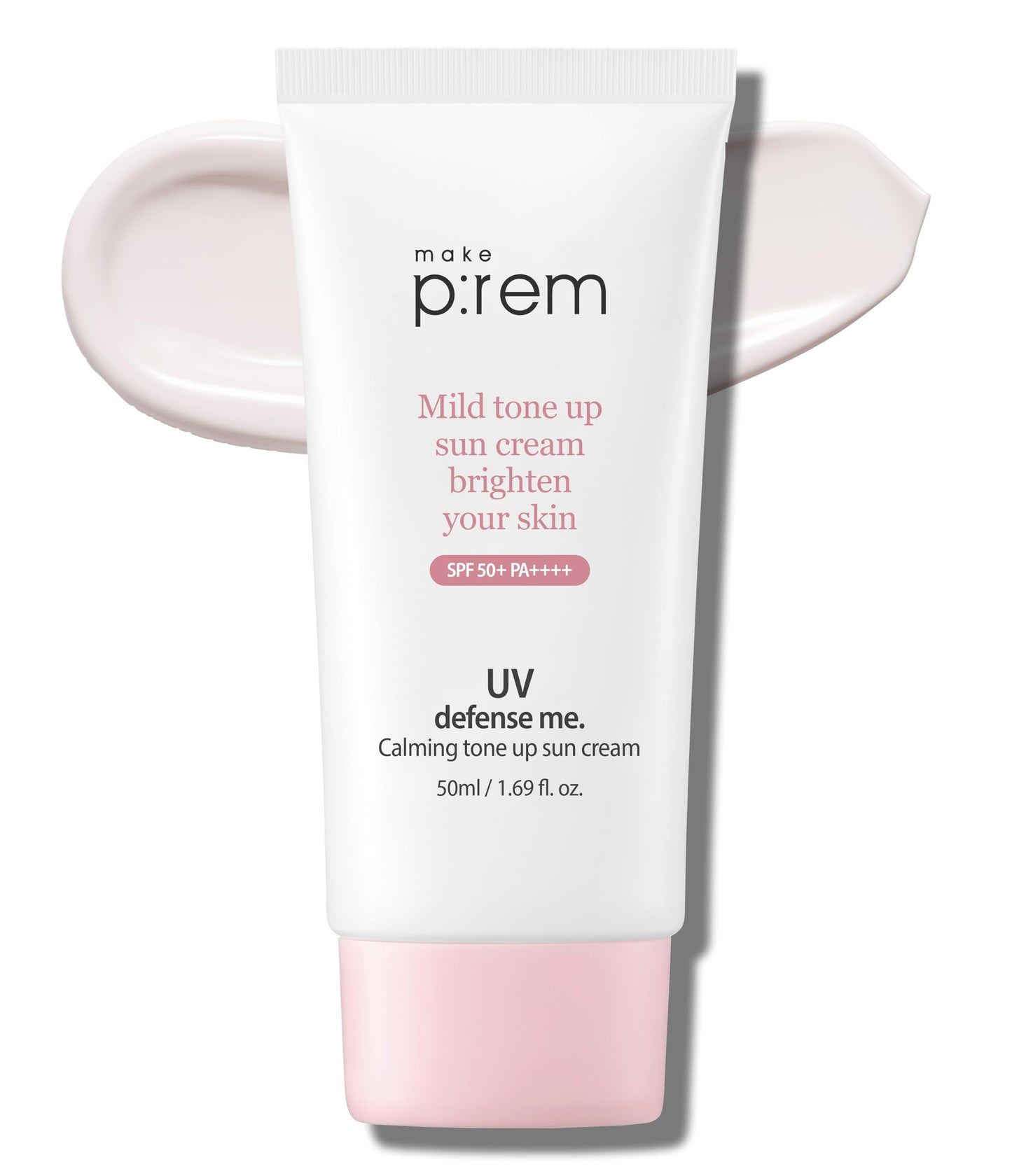 MAKEP:REM UVA UVB Defense Calamine Sun Cream SPF 50+ PA++++ – Korean Mineral, Vegan, Reef-Safe