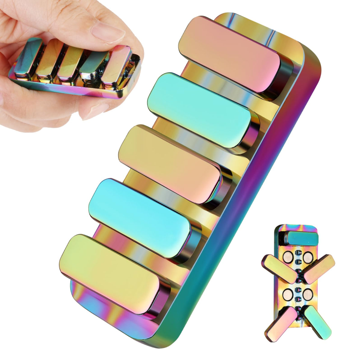MAKWEN Fidget Slider for Adults – Magnetic Clicker with 3 Noise Levels