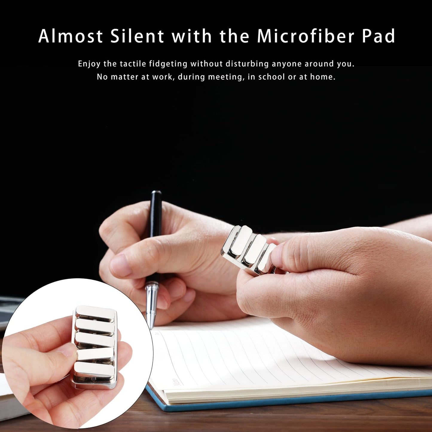 MAKWEN Metal Fidget Slider – Magnetic Haptic Clicker with 3 Noise Levels