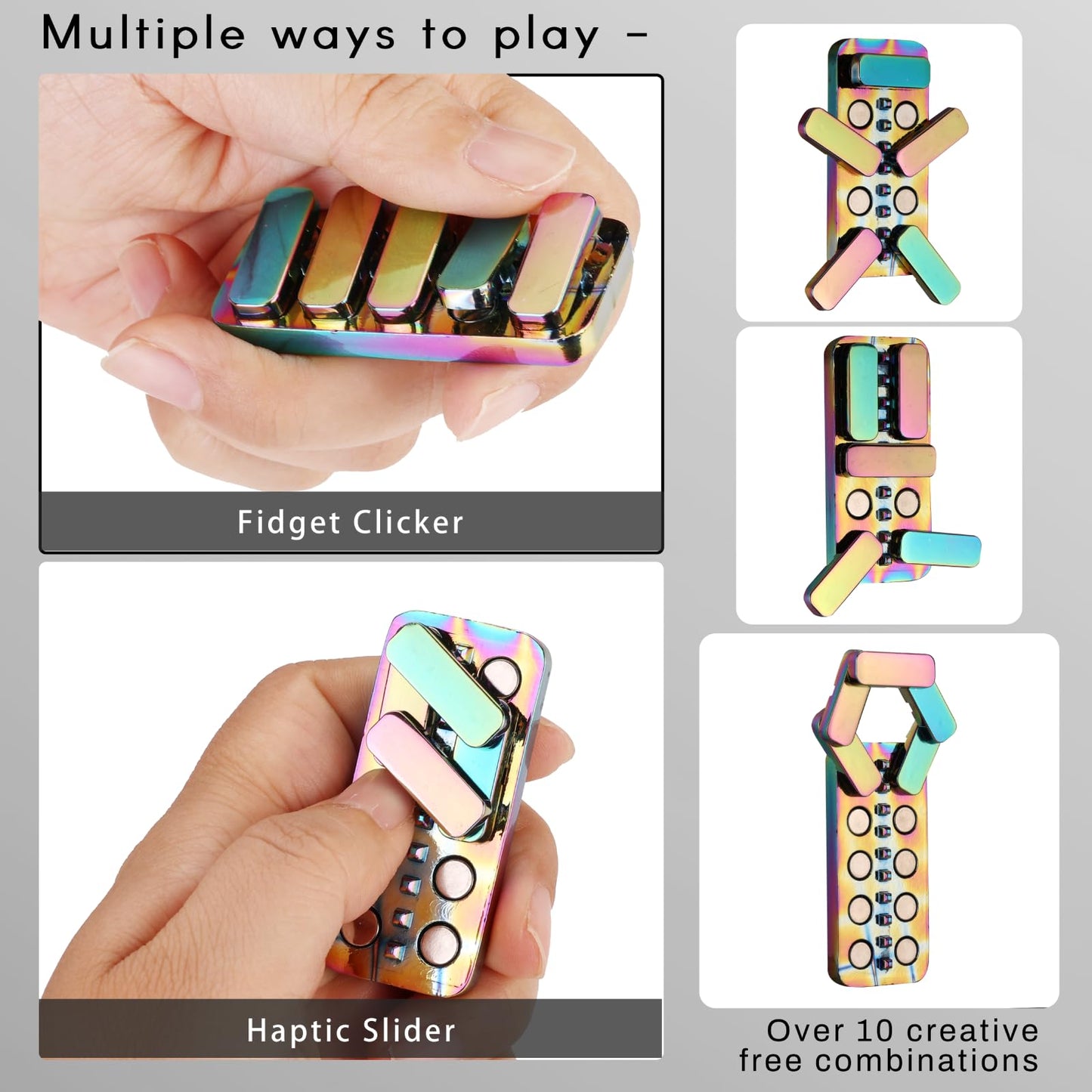 MAKWEN Magnetic Fidget Clicker – 3 Noise Levels, Portable EDC Toy for Adults