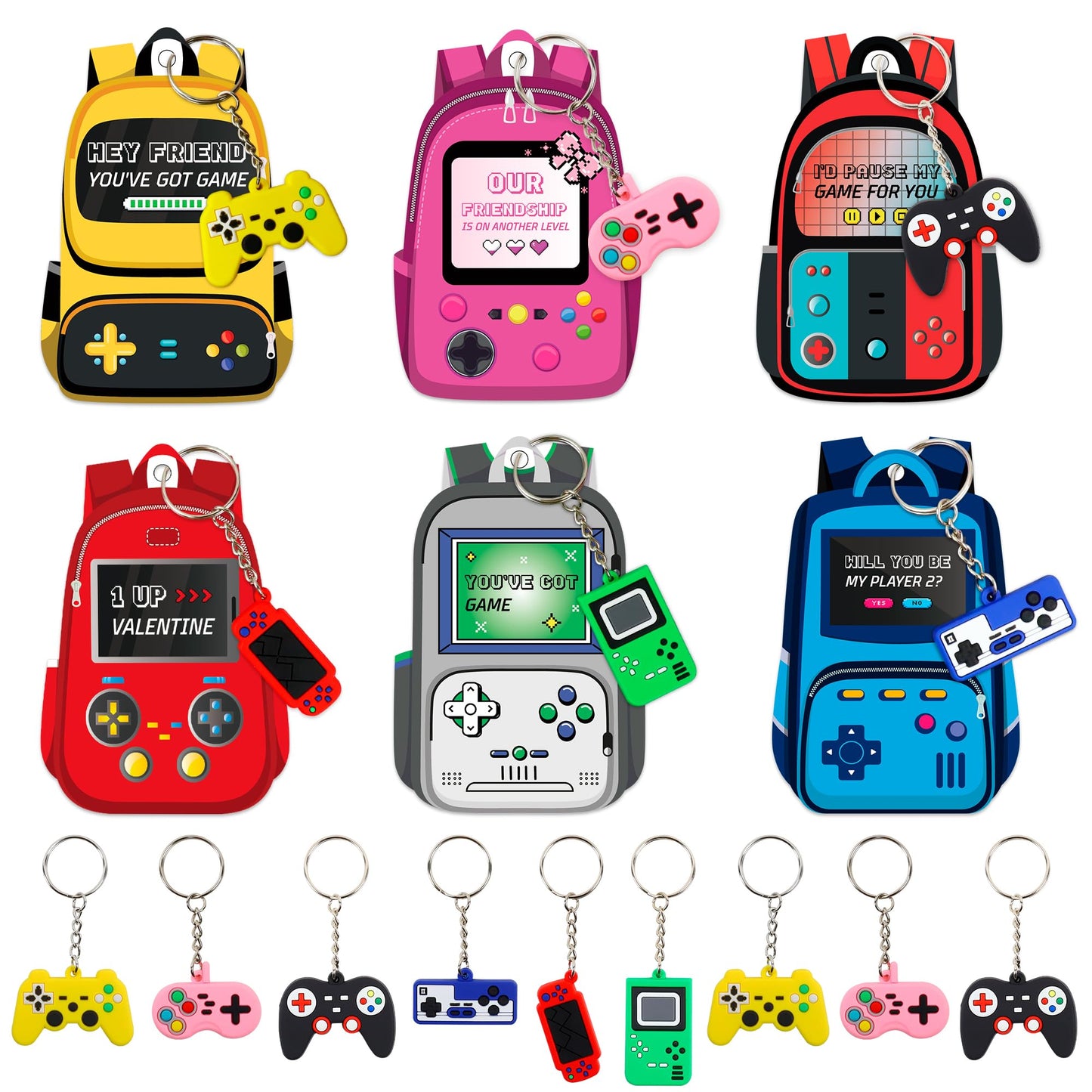 Malhaii 30 Pack Valentine Cards for Kids – Classroom Gifts & Keychain Valentines
