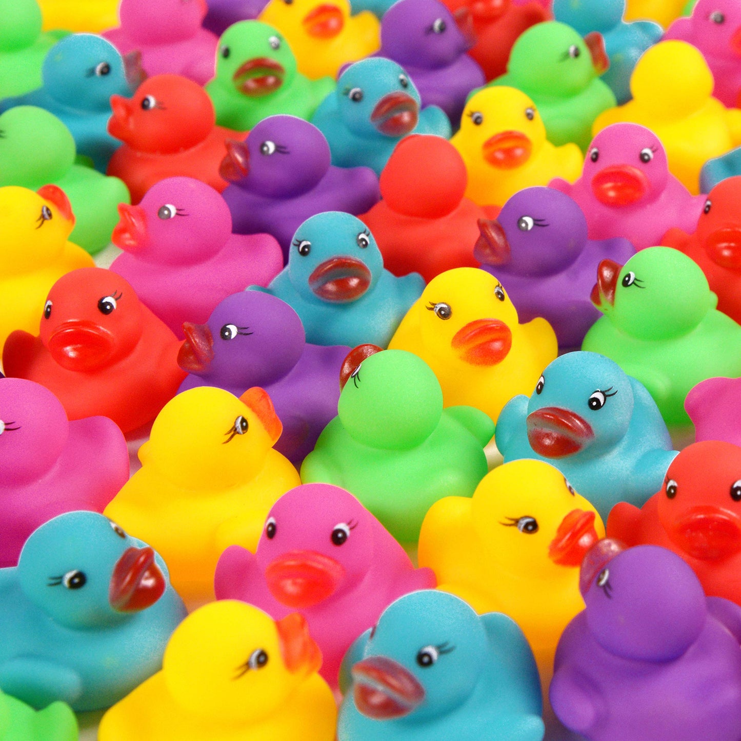 Maliweg 144-Pack Mini Rubber Ducks Set | Colorful Bath Toys for Kids & Party Favors