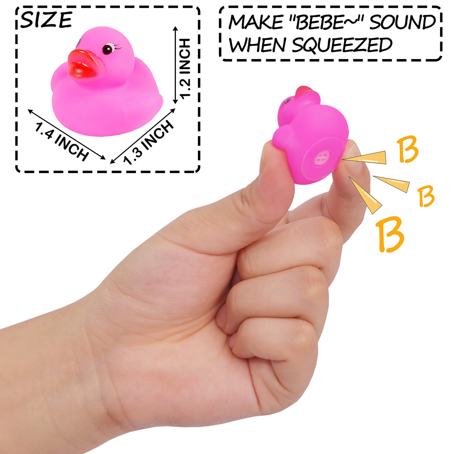 Maliweg 144-Pack Mini Rubber Ducks Set | Colorful Bath Toys for Kids & Party Favors