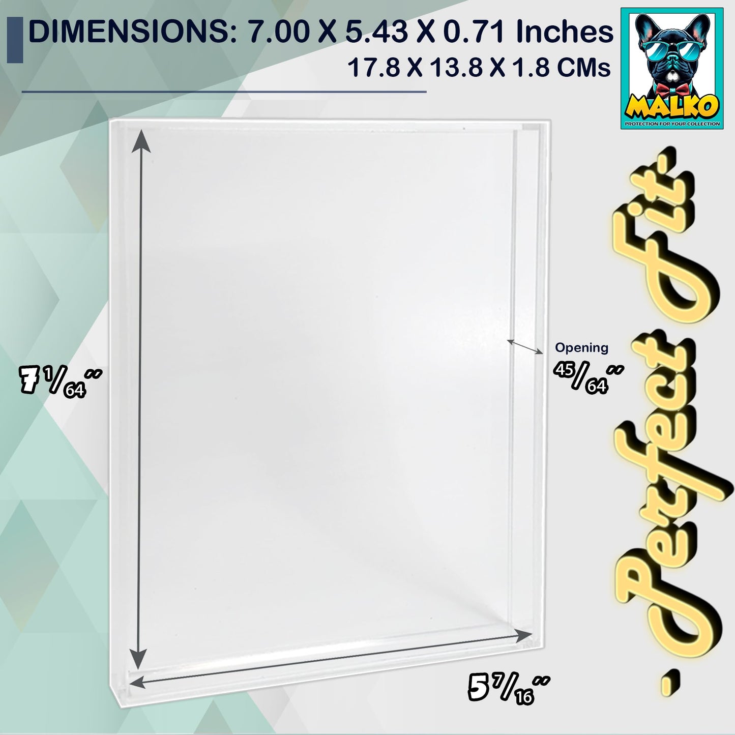 MALKO Premium Acrylic Protector Display Case – 2 Pack for Steelbook & Slipcover Blu-Ray & 4K UHD