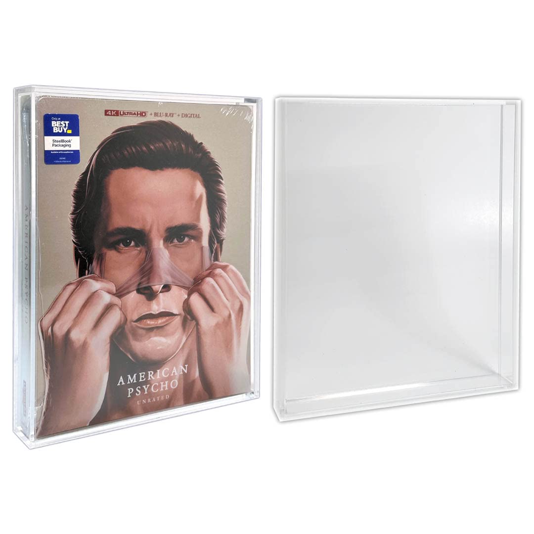 MALKO Premium Acrylic Protector Display Case – 2 Pack for Steelbook & Slipcover Blu-Ray & 4K UHD