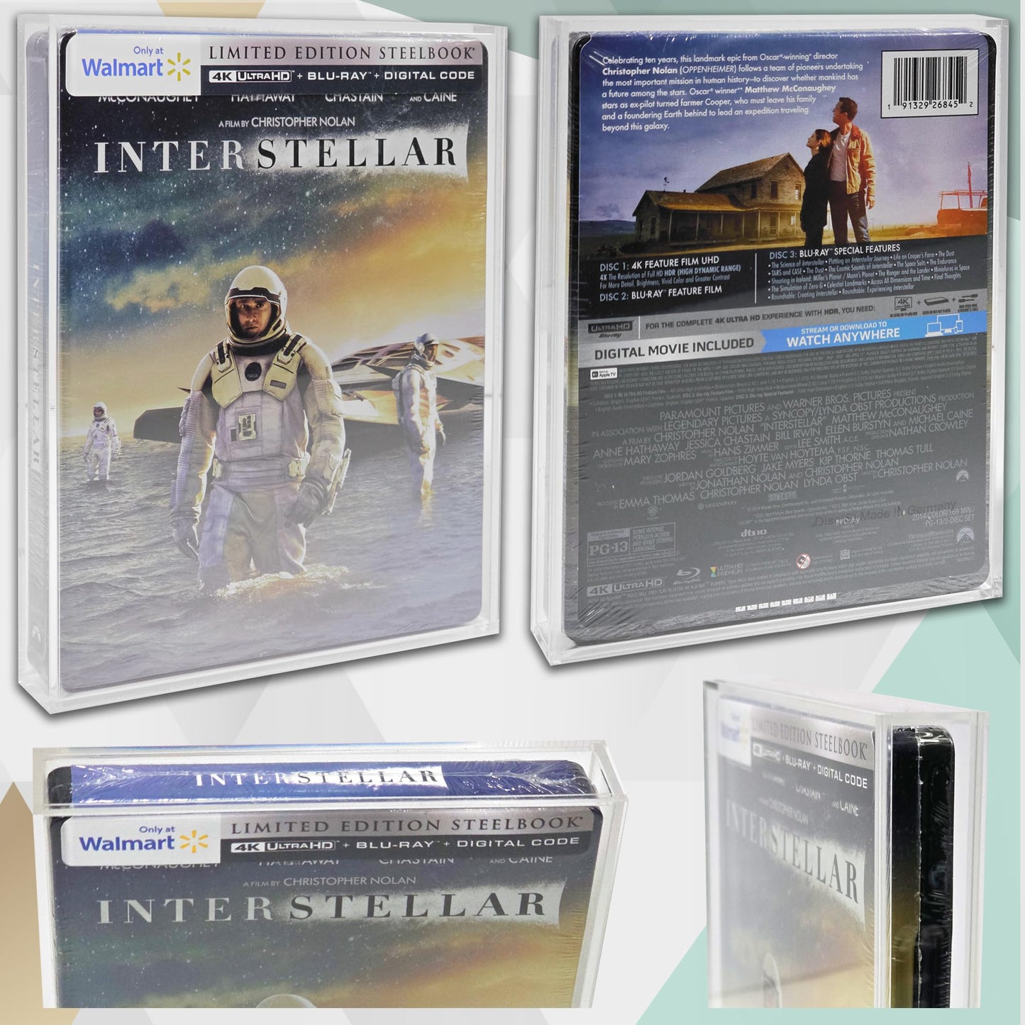 MALKO Premium Acrylic Protector Display Case – 2 Pack for Steelbook & Slipcover Blu-Ray & 4K UHD