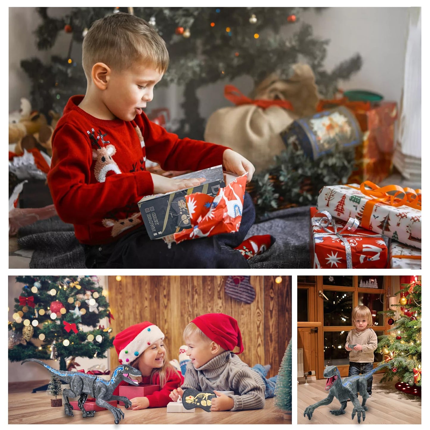 MAMABOO Remote Control Dinosaur Toy – 18.1-Inch Walking Velociraptor with Roar