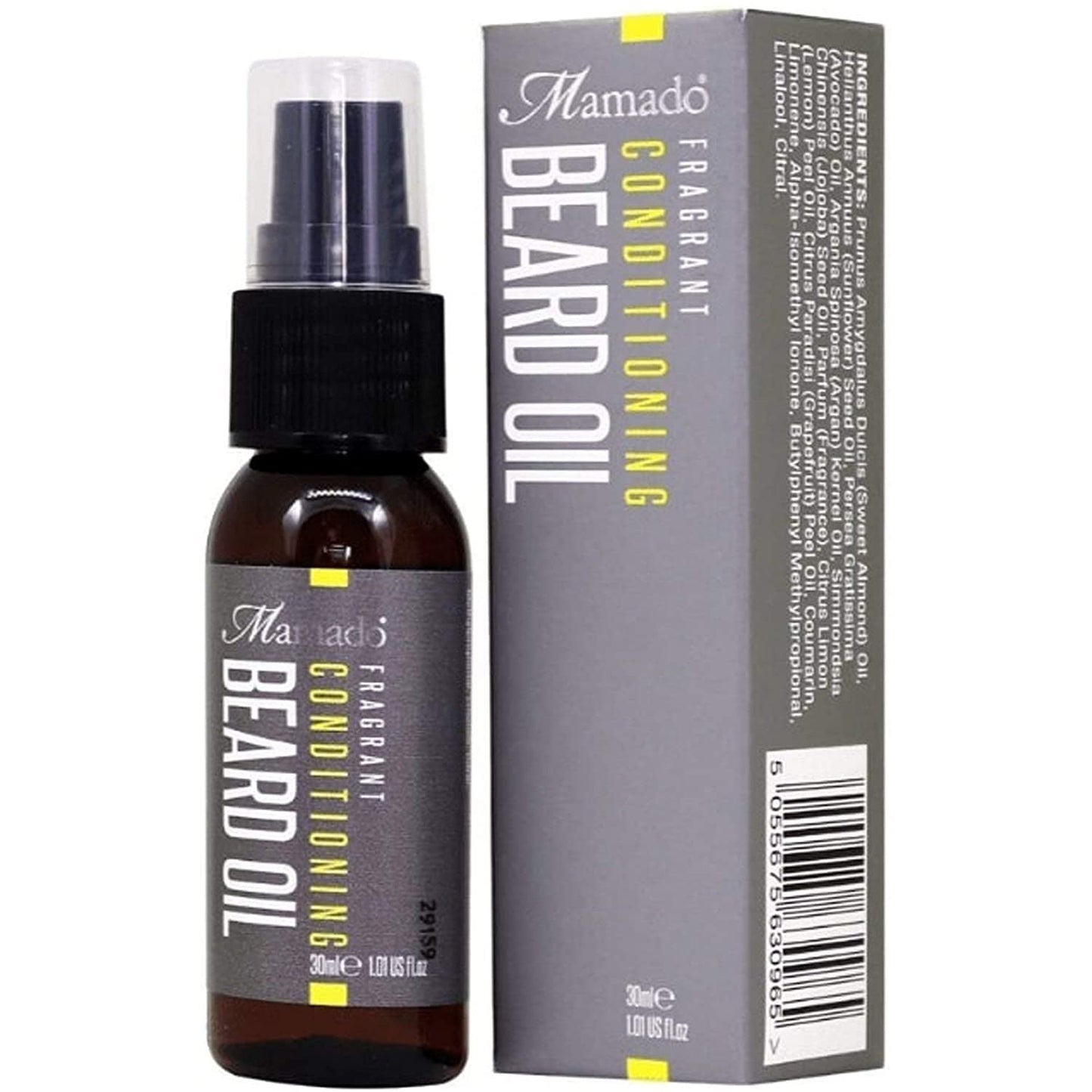 Mamado Fragrant Conditioning Beard Oil: Softens & Nourishes for Men 30ml/1.01 oz