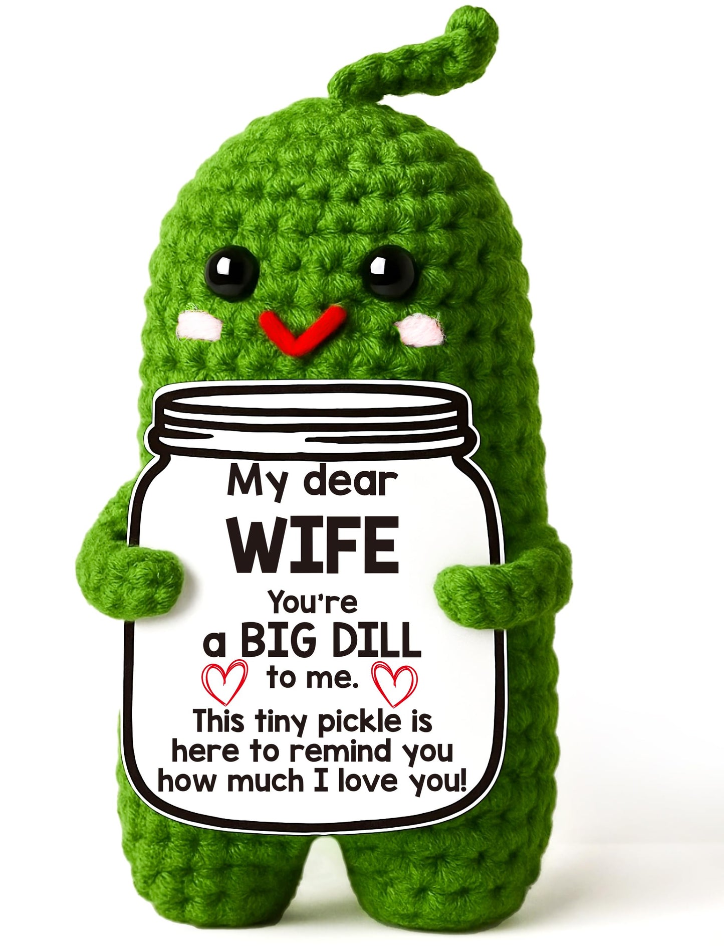 MAMAGIFTREE Valentines Day Gifts for Her - Handmade Crochet Pickle for Wife