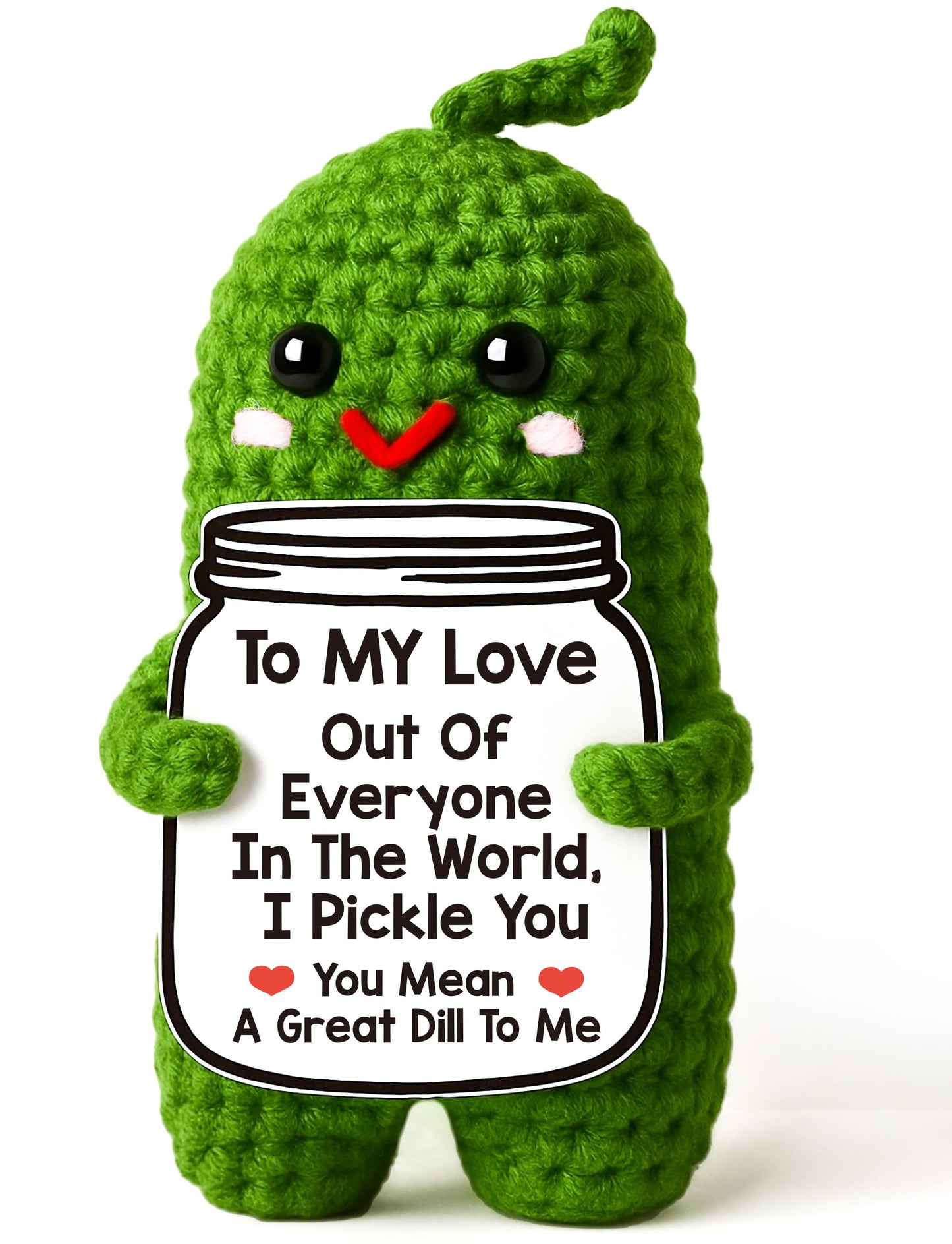MAMAGIFTREE Valentines Day Gifts for Him & Her - Handmade Crochet Pickle