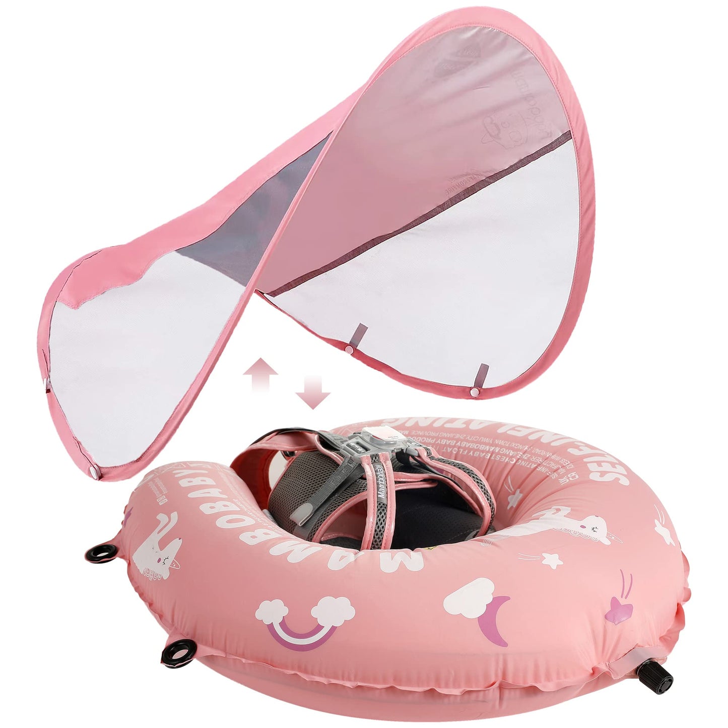 Mambobaby Self-Inflating Baby Pool Float with Canopy – AnjeeIOT
