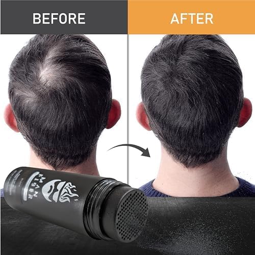 Man Essentials Hair Thickening Fibers (Black) + Locking Spray Kit | Fuller Hair & Beard | Hair Set by The Man Kit
