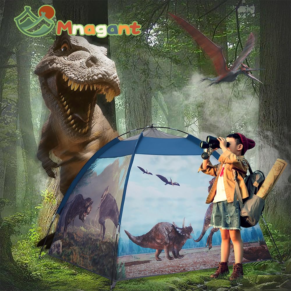 Mnagant Dinosaur Kids Play Tent - 61x61x45 Indoor/Outdoor Pop Up Play House