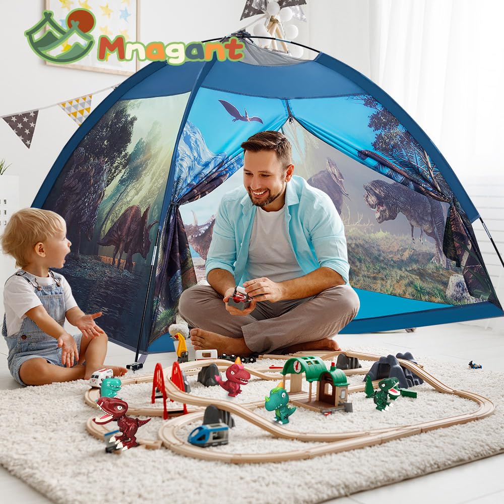Mnagant Dinosaur Kids Play Tent - 61x61x45 Indoor/Outdoor Pop Up Play House