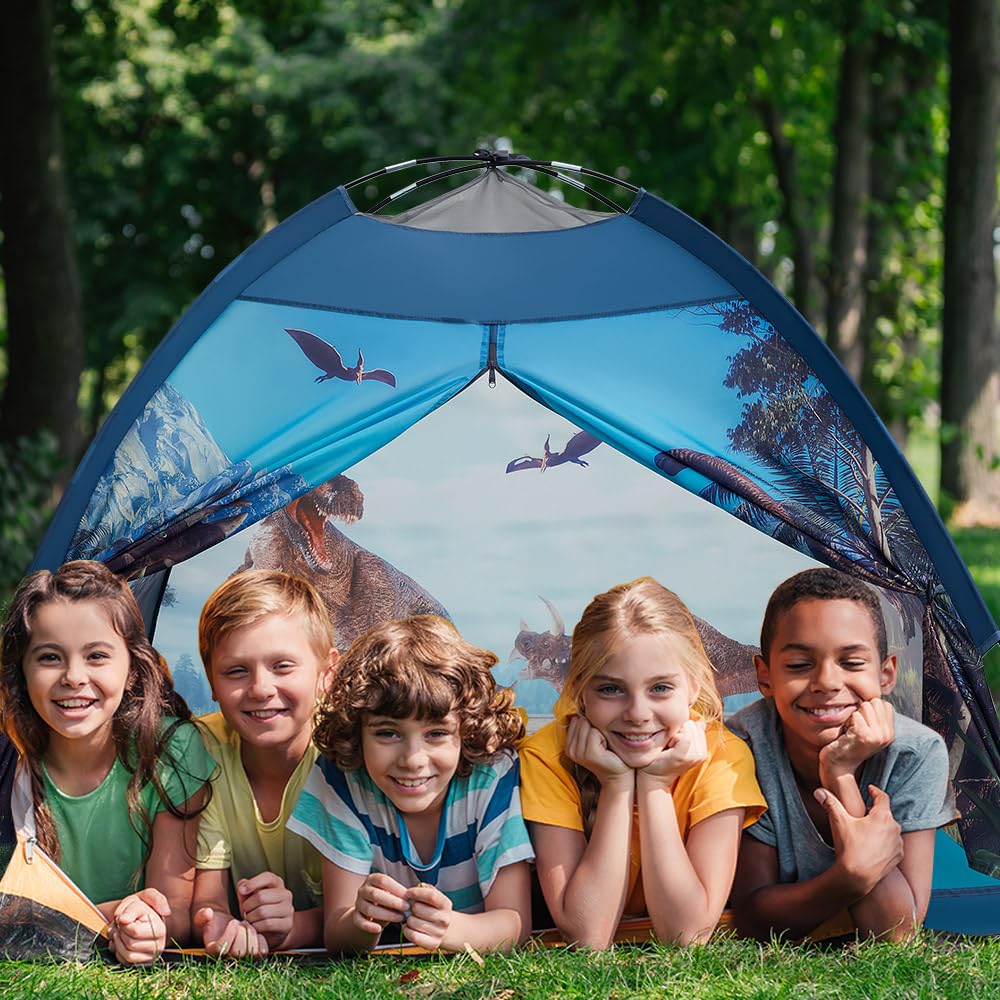 Mnagant Dinosaur Kids Play Tent - 61x61x45 Indoor/Outdoor Pop Up Play House
