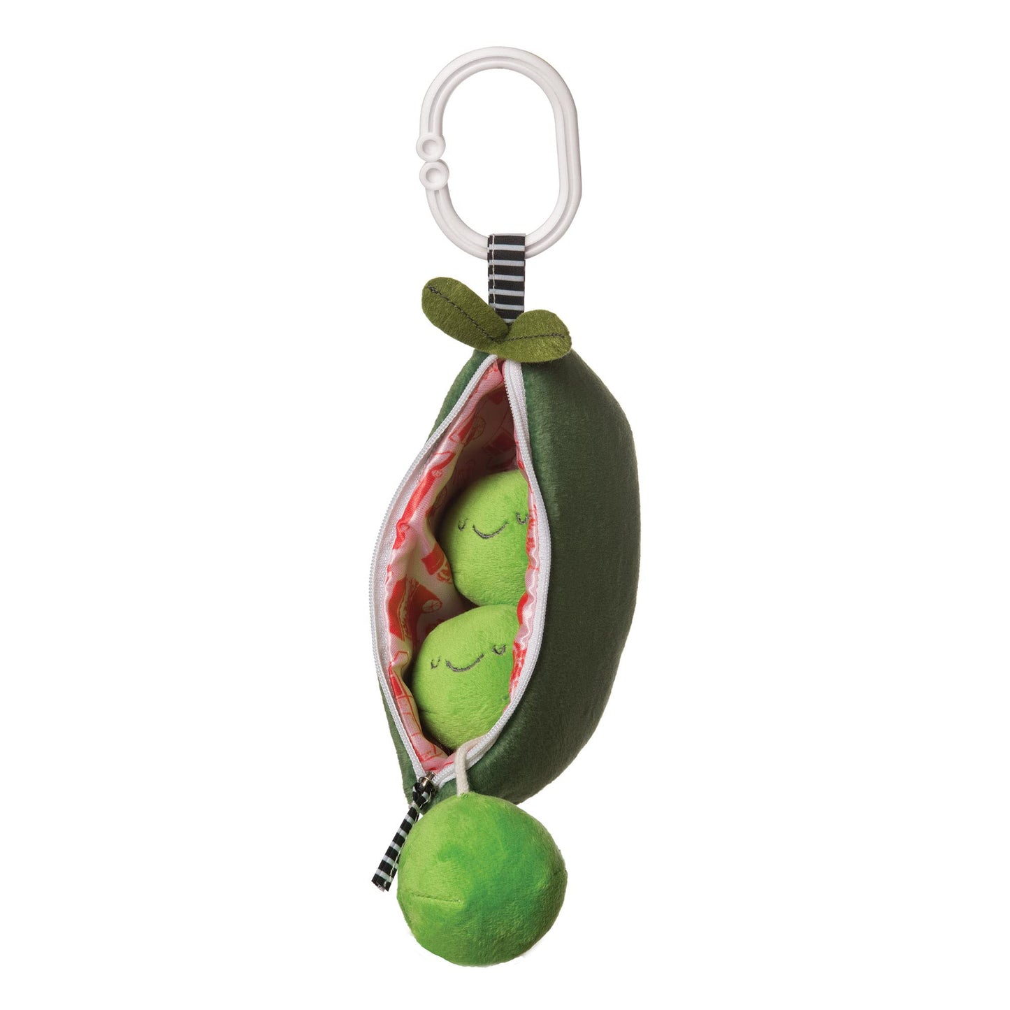 Manhattan Toy Farmer's Market Peas in a Pod: Rattle, Squeaker & Travel Baby Toy