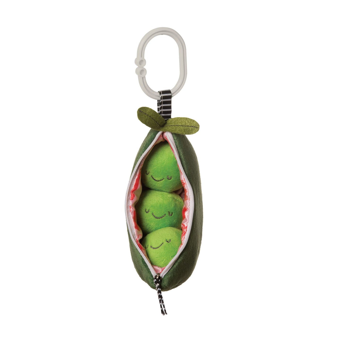Manhattan Toy Farmer's Market Peas in a Pod: Rattle, Squeaker & Travel Baby Toy