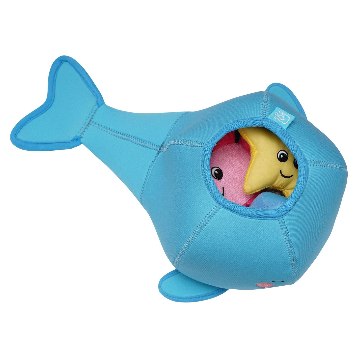 Manhattan Toy Neoprene Whale 5-Piece Bath Toy Set with Quick-Dry Sponges