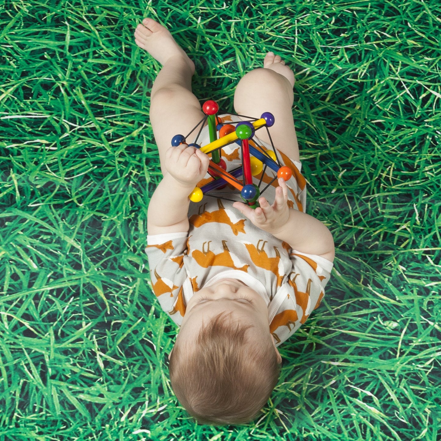 Skwish Classic 6\" by Manhattan Toy – Wooden Rattle & Teether