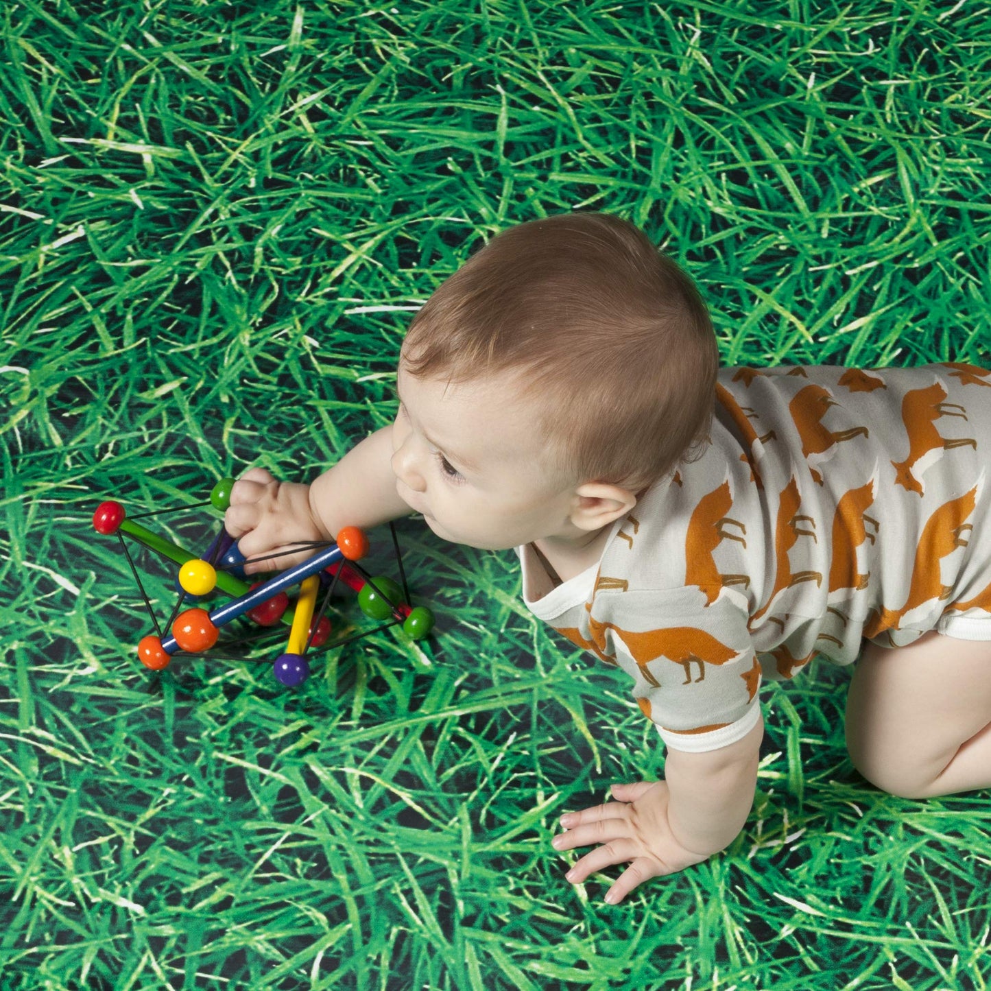 Skwish Classic 6\" by Manhattan Toy – Wooden Rattle & Teether