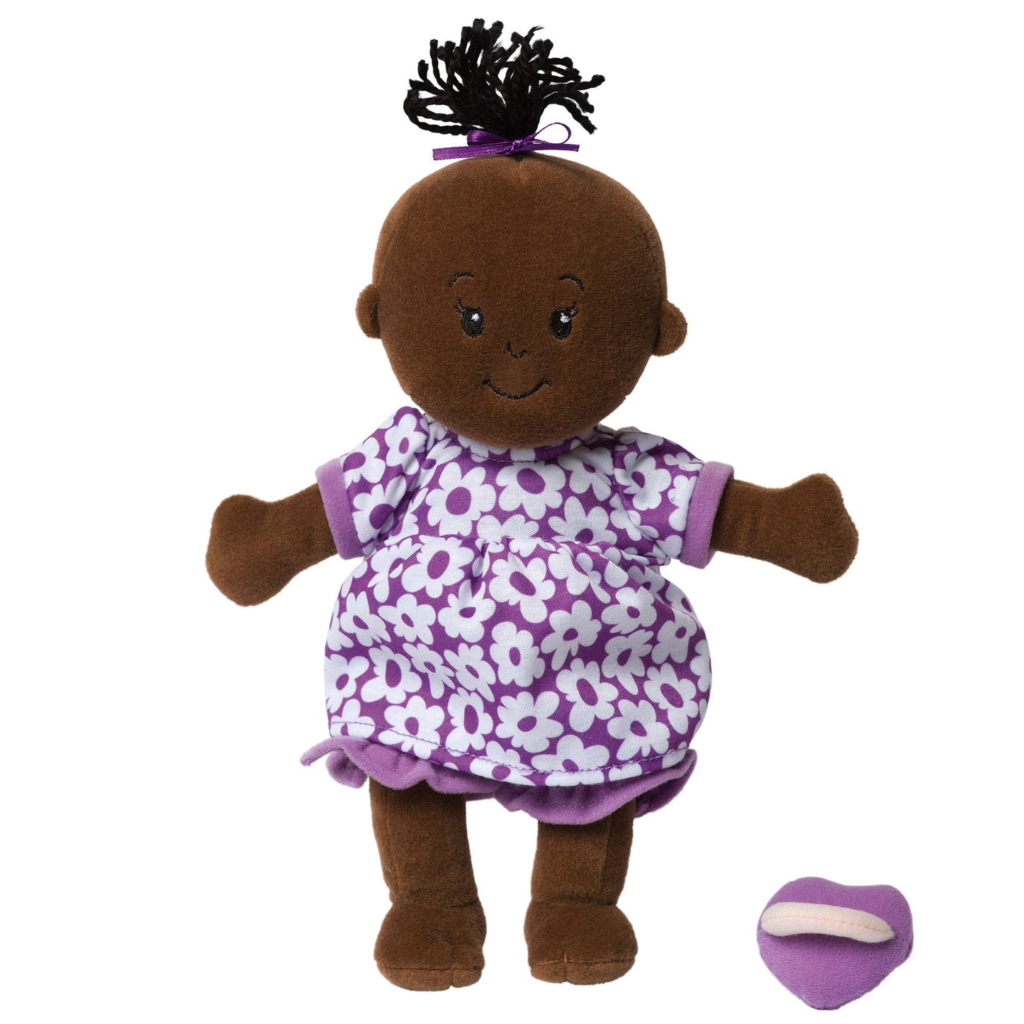 Manhattan Toy Wee Baby Stella Brown 12-inch Soft Baby Doll | Magnetic Pacifier & Lifelike Details