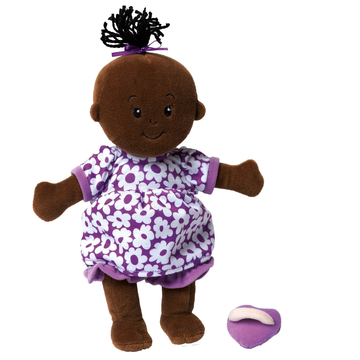 Manhattan Toy Wee Baby Stella Brown 12-inch Soft Baby Doll | Magnetic Pacifier & Lifelike Details