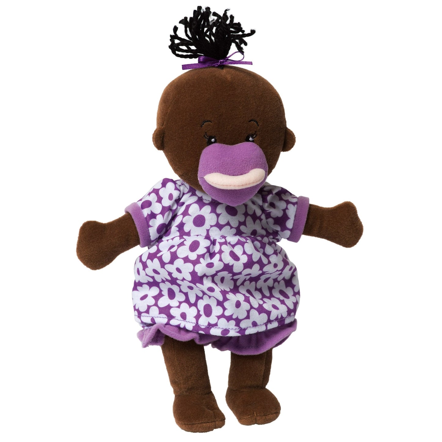 Manhattan Toy Wee Baby Stella Brown 12-inch Soft Baby Doll | Magnetic Pacifier & Lifelike Details