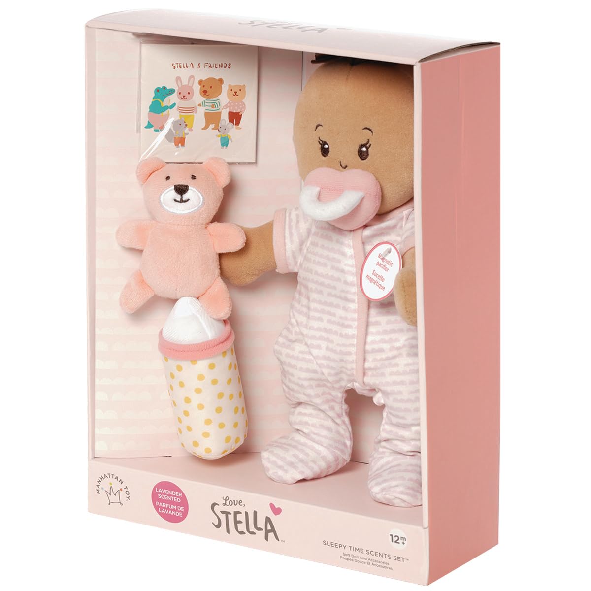 Manhattan Toy Wee Baby Stella Beige Sleepy Times Scent 12-inch Soft Baby Doll Set