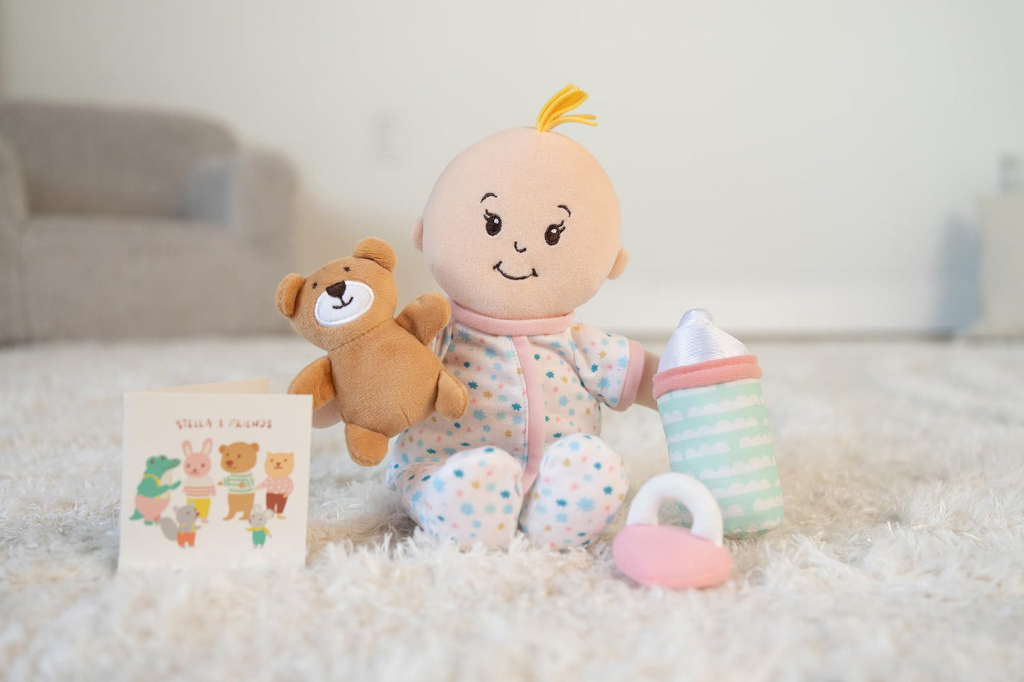 Manhattan Toy Wee Baby Stella Sleepy Time Scents Soft Doll Set, 12-inch Peach