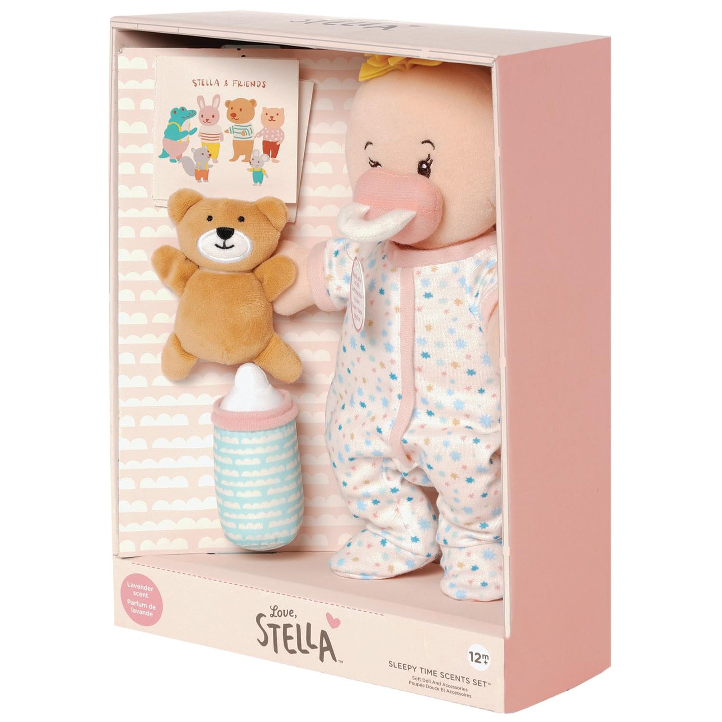 Manhattan Toy Wee Baby Stella Sleepy Time Scents Soft Doll Set, 12-inch Peach