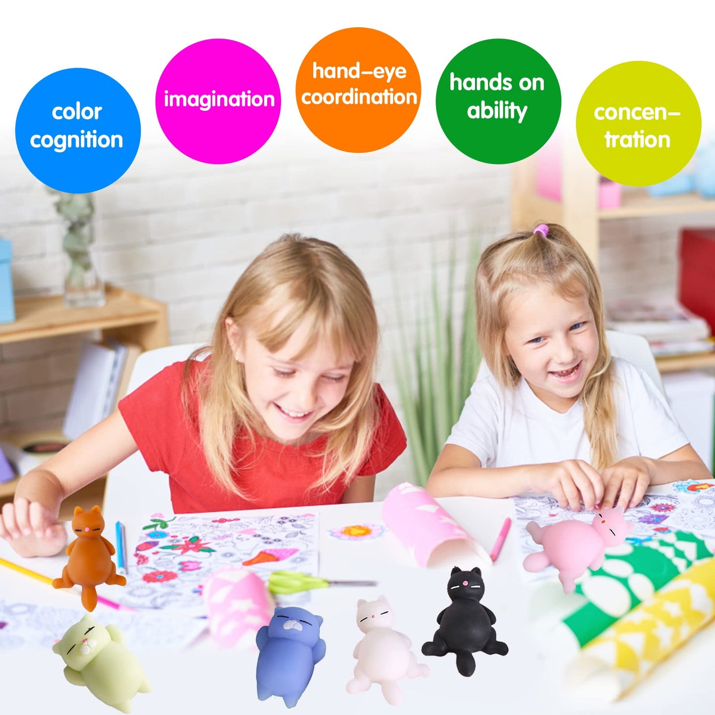 Manmel 16pcs Mochi Animals Squishy Toys Set – Mini Kawaii Fidget Toys for Kids