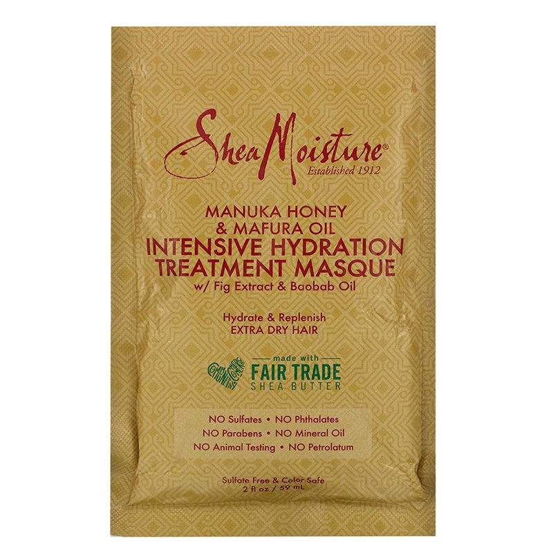 Shea Moisture Manuka Honey & Mafura Oil Intensive Hydration Hair Masque 2 oz / 59 ml - For Dry, Damaged Hair